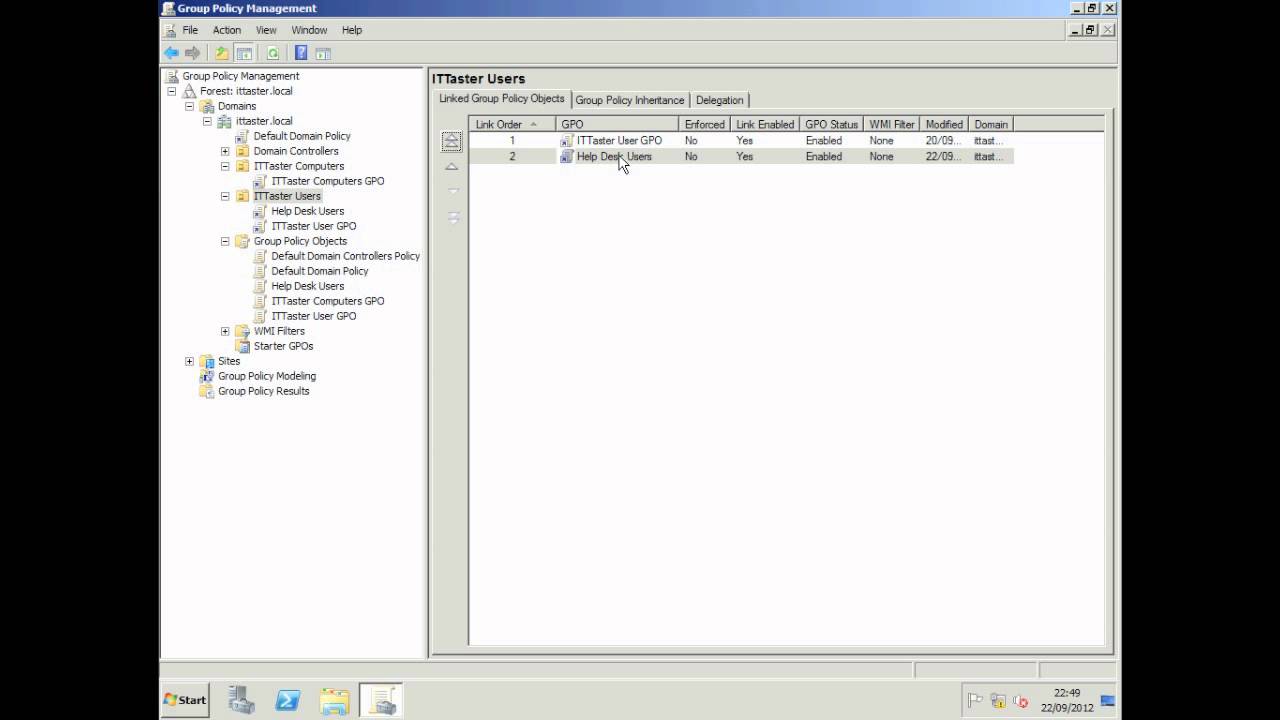 Configuring Group Policy In Windows 2008 Server Event